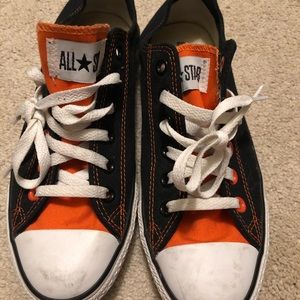 Black and Orange Converse
